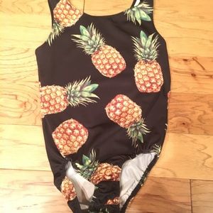 Girls pineapple bathing suit